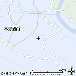徳島県那賀郡那賀町木頭西宇南バン周辺の地図