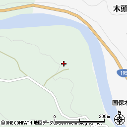 徳島県那賀郡那賀町木頭南宇ヲヲヒラ周辺の地図