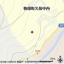高知県香美市物部町久保中内29周辺の地図