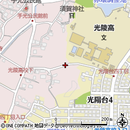 福岡県福津市手光1466-1周辺の地図