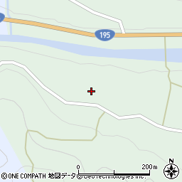 徳島県那賀郡那賀町木頭南宇クボ53周辺の地図