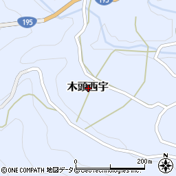 徳島県那賀郡那賀町木頭西宇周辺の地図