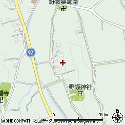 福岡県宗像市野坂周辺の地図