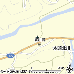 徳島県那賀町（那賀郡）木頭北川（栩ノ奈路）周辺の地図