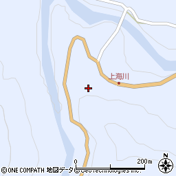 徳島県那賀郡那賀町海川上カイカワ周辺の地図