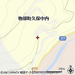 高知県香美市物部町久保中内143周辺の地図