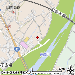 和歌山県日高郡みなべ町山内1310周辺の地図