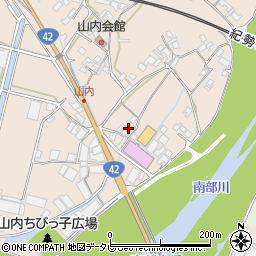 和歌山県日高郡みなべ町山内964周辺の地図