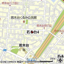 福岡県福津市若木台周辺の地図