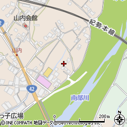 和歌山県日高郡みなべ町山内1313周辺の地図