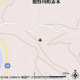 和歌山県新宮市熊野川町赤木1153周辺の地図