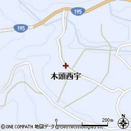 徳島県那賀郡那賀町木頭西宇西バン周辺の地図