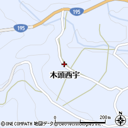 徳島県那賀町（那賀郡）木頭西宇（西バン）周辺の地図