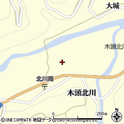 徳島県那賀郡那賀町木頭北川月ノ瀬周辺の地図
