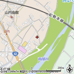 和歌山県日高郡みなべ町山内1318周辺の地図