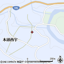 徳島県那賀郡那賀町木頭西宇森廻り周辺の地図