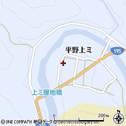 徳島県那賀郡那賀町木頭西宇平野上ミ17-4周辺の地図