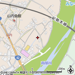 和歌山県日高郡みなべ町山内1256周辺の地図