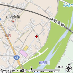 和歌山県日高郡みなべ町山内1316周辺の地図