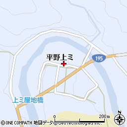 徳島県那賀郡那賀町木頭西宇平野上ミ42周辺の地図