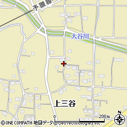 愛媛県伊予市上三谷973周辺の地図
