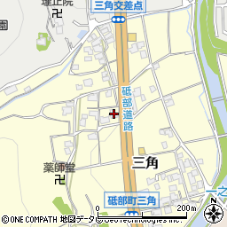 愛媛県伊予郡砥部町三角62周辺の地図
