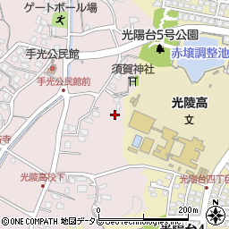 福岡県福津市手光1414-4周辺の地図