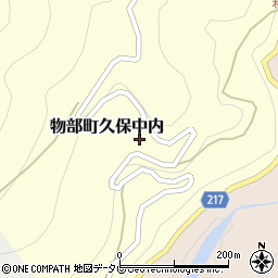 高知県香美市物部町久保中内282周辺の地図