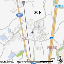 福岡県北九州市小倉南区木下366-1周辺の地図