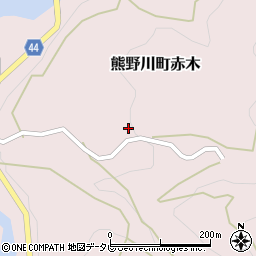 和歌山県新宮市熊野川町赤木643周辺の地図