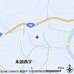 徳島県那賀郡那賀町木頭西宇北野周辺の地図