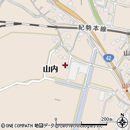 和歌山県日高郡みなべ町山内1086周辺の地図