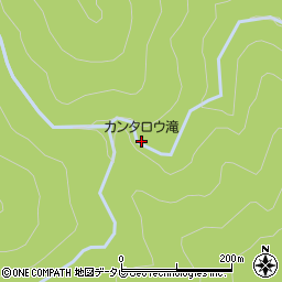 カンタロウ滝周辺の地図
