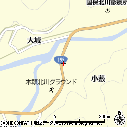 徳島県那賀郡那賀町木頭北川阿ぜち周辺の地図