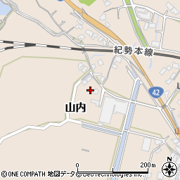 和歌山県日高郡みなべ町山内1079周辺の地図