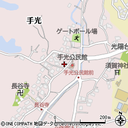 福岡県福津市手光1554周辺の地図