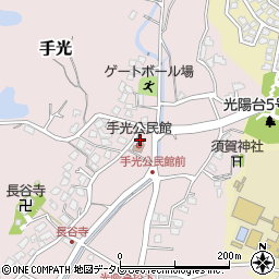福岡県福津市手光1557周辺の地図