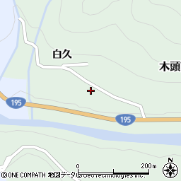 徳島県那賀郡那賀町木頭南宇シタ周辺の地図