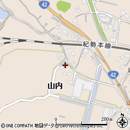 和歌山県日高郡みなべ町山内1074周辺の地図