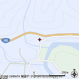 徳島県那賀郡那賀町木頭西宇トドロ谷周辺の地図