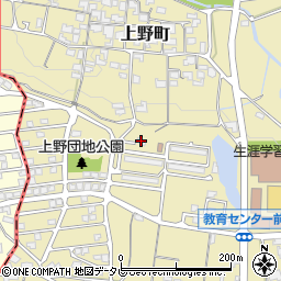 松山市上野団地集会所周辺の地図