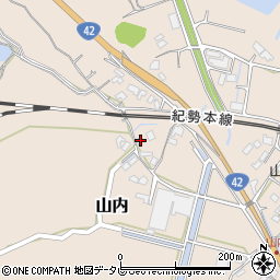 和歌山県日高郡みなべ町山内1069周辺の地図