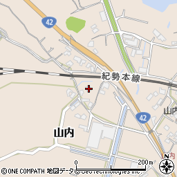 和歌山県日高郡みなべ町山内1067周辺の地図