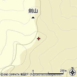 剣山周辺の地図