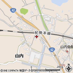 和歌山県日高郡みなべ町山内1058周辺の地図