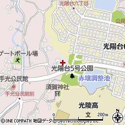 福岡県福津市手光1274周辺の地図