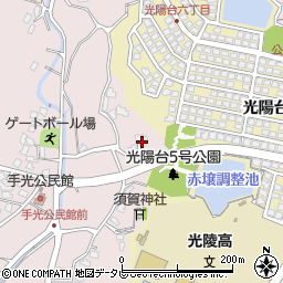 福岡県福津市手光1279周辺の地図