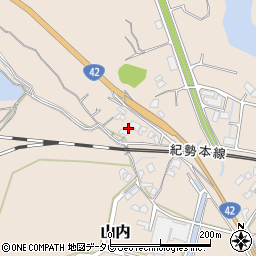 和歌山県日高郡みなべ町山内459周辺の地図
