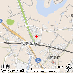 和歌山県日高郡みなべ町山内726周辺の地図