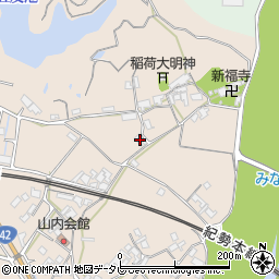 和歌山県日高郡みなべ町山内877周辺の地図